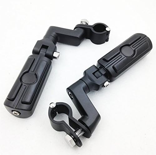 HONGK- Offset 1.5" 1 1/2" Highway Radical Skull Foot Pegs Clamps Compatible with XVS650 XV1600 XV1700 [B01BN0N8E0]