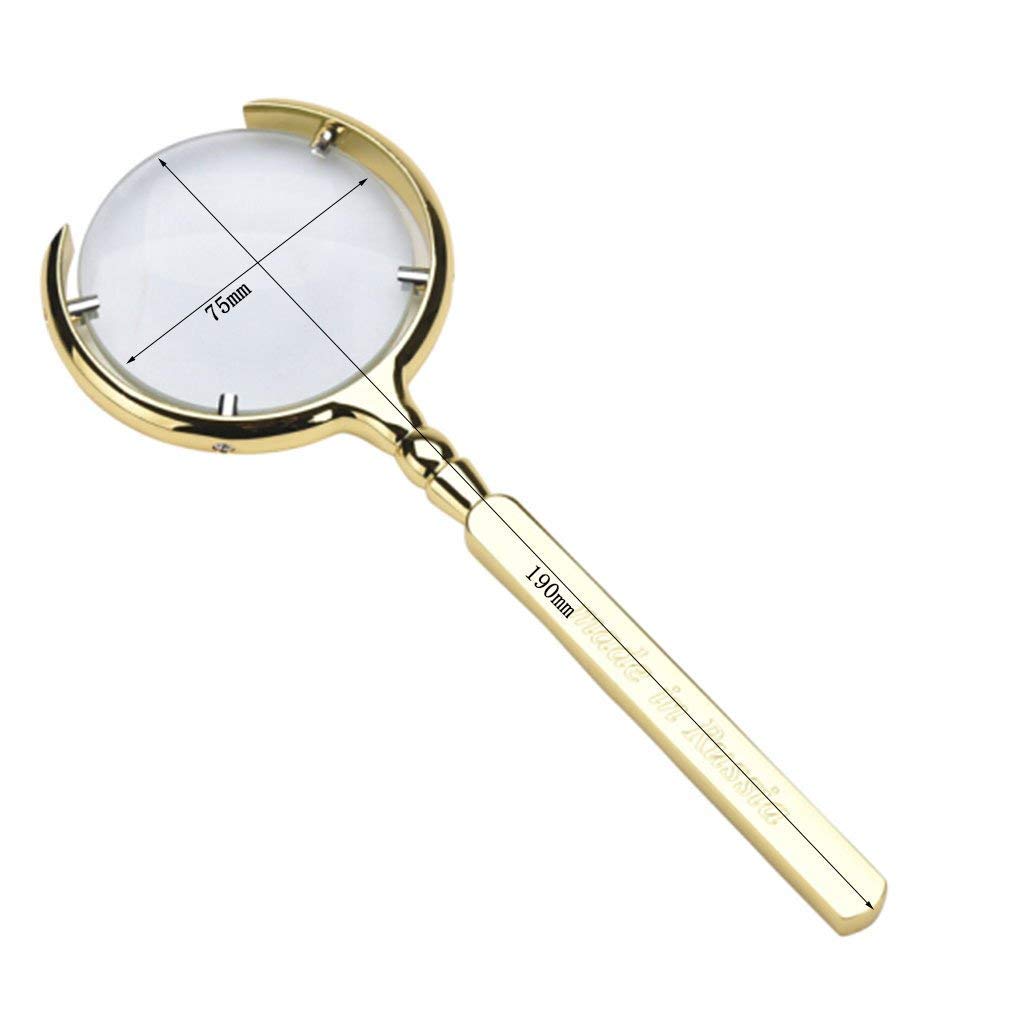 SaryEdge Magnifying Glass,Educational,Research, Classical Russian Style Handheld Reading Aids Magnifiers 6 Times 65Mm Hd High Magnification,
