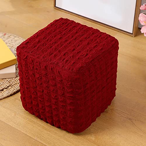 Funda para cojín cuadrado rojo de 25-33 cm ajustable para dormitorio 4