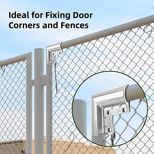 Bsrtop Chain Link Fence Gate Corner: Aluminum Fencing Gate Elbow With 90 Degree Angle Design For 1-3/8" X 1-3/8" Diameter Outdoor Pipe #TOP5