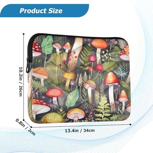 Funda para portátil 13-14 pulgadas impermeable con diseño de hongos miniatura 3