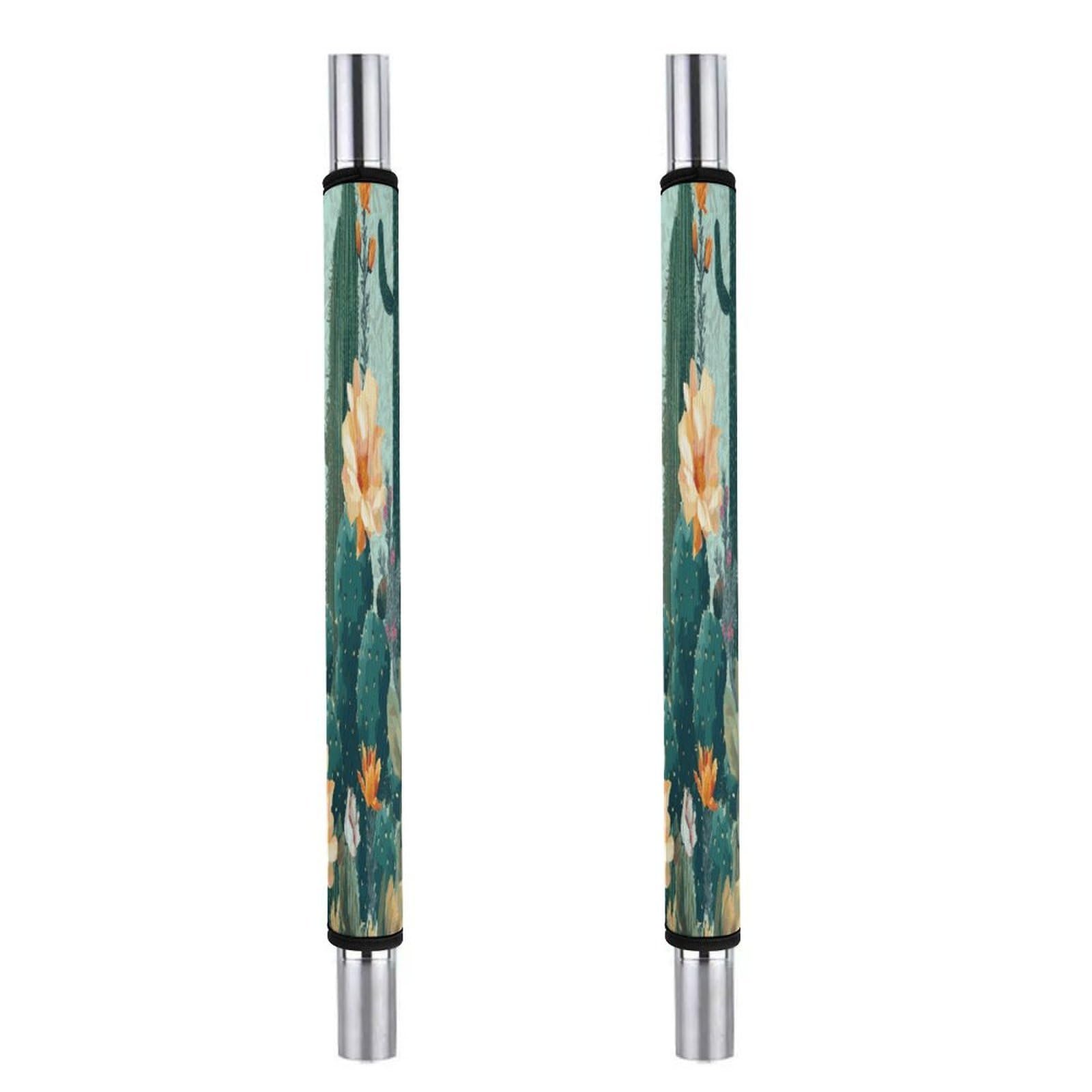 Adfgyerh Style Summer Floral Cactus Refrigerator Door Handle Covers 2 Pcs, Refrigerator Handle Covers Non-Slip Fridge Handle Covers For Oven Microwave Dishwasher Appliance Door Sleeves