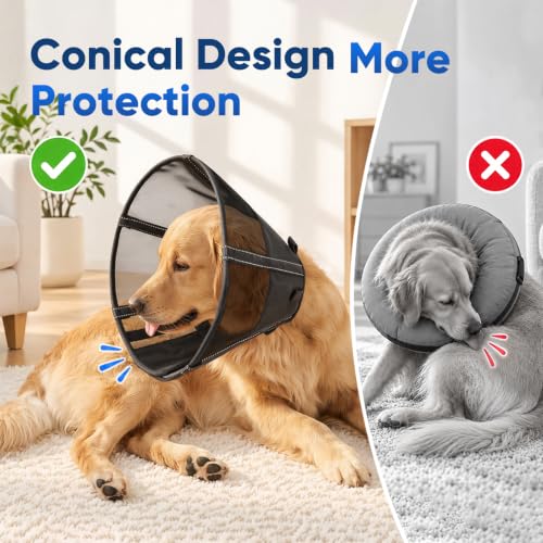 Image of Dog Cone Collar Soft Liner to Stop Licking Surgery Recovery Alternative