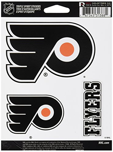 Nhl Philadelphia Flyers Die Cut 3-Piece Triple Spirit Sticker Sheet #TOP25