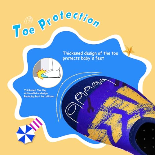 Image of WateLves Kids Water Shoes Toddler Girls Boys Barefoot Non-Slip Quick Dry Aqua Socks for Beach Swim Walking