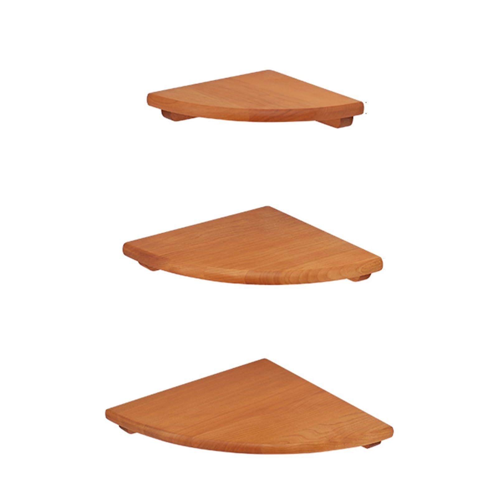 Étagères d'angle flottantes bois massif étagères murales de rangement pour console TV