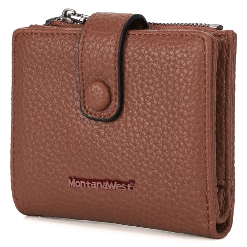 Image of Montana West Wallet Women RFID Blocking Wallets, Card Cases & Money Organizers Wallets with Zipper Coin Pocket, 2 Brown, Vintage