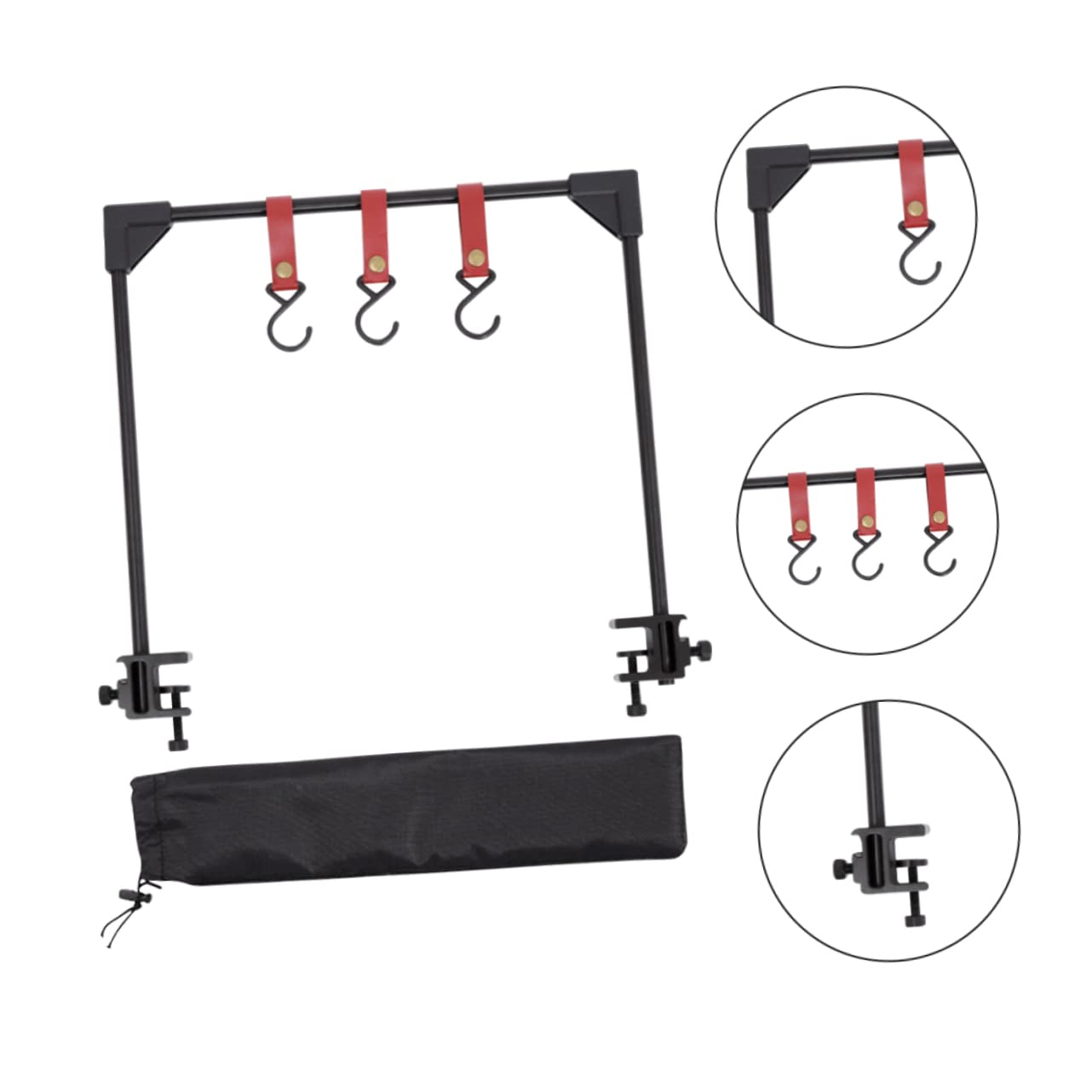 Mikikit Detachable Camping Rack Compact Picnic Storage Outdoor Hanger for Camping Gear Storage