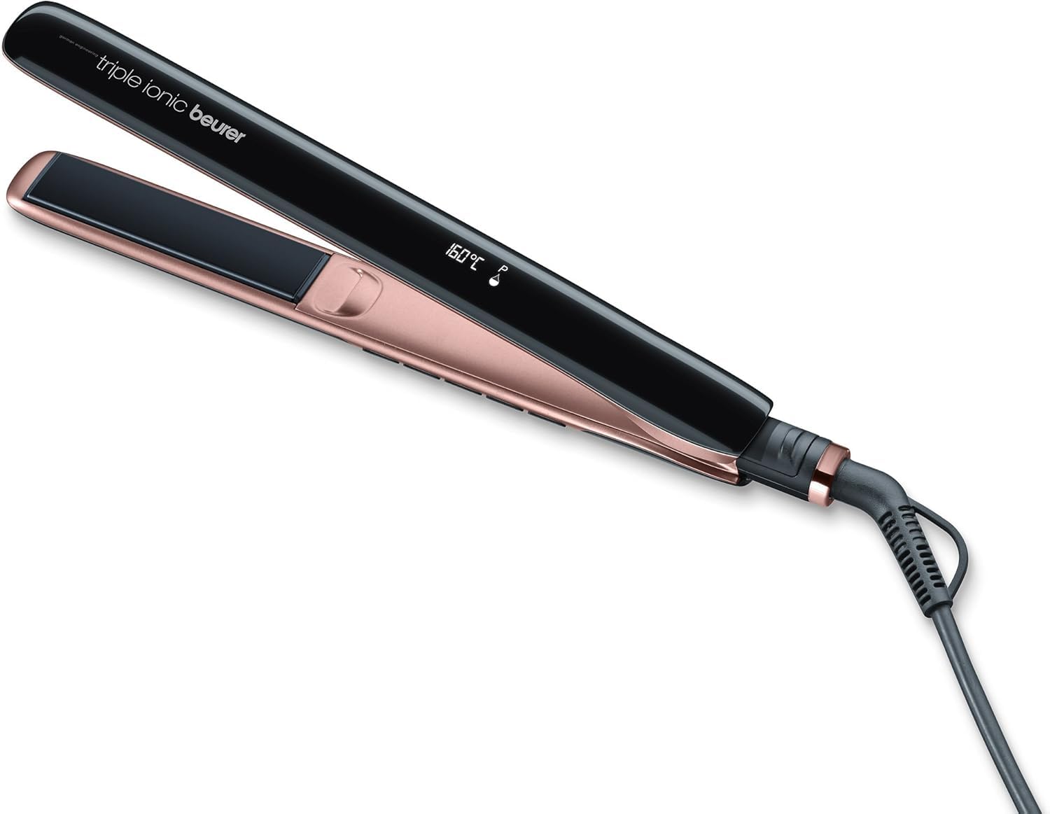 PLANCHA CABELLO BASCULANTE TITANIO LUZ LED