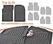 Motor Trend FlexTough™ Heavy Duty Black Rubber Car Floor Mats All Weather & Cargo Liner for SUV Full Set - Universal Trim to Fit Automotive Floor Mat & Trunk Mats for Cars Interior Accessories