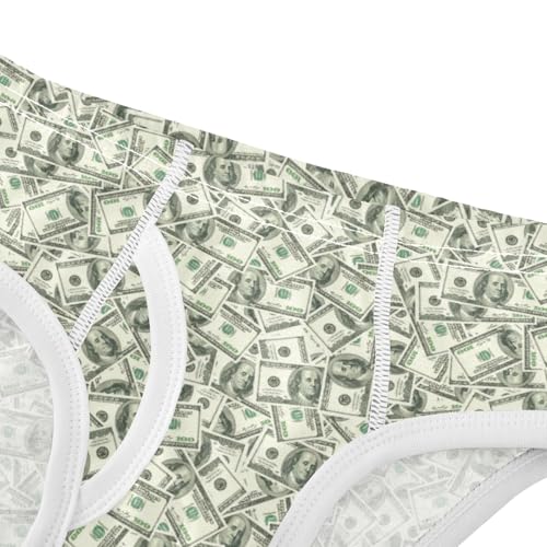 Boys' Exclusive Briefs Toddler Underwear 95% Combed Cotton Boxerbriefs 2T Money Bill Pattern 164