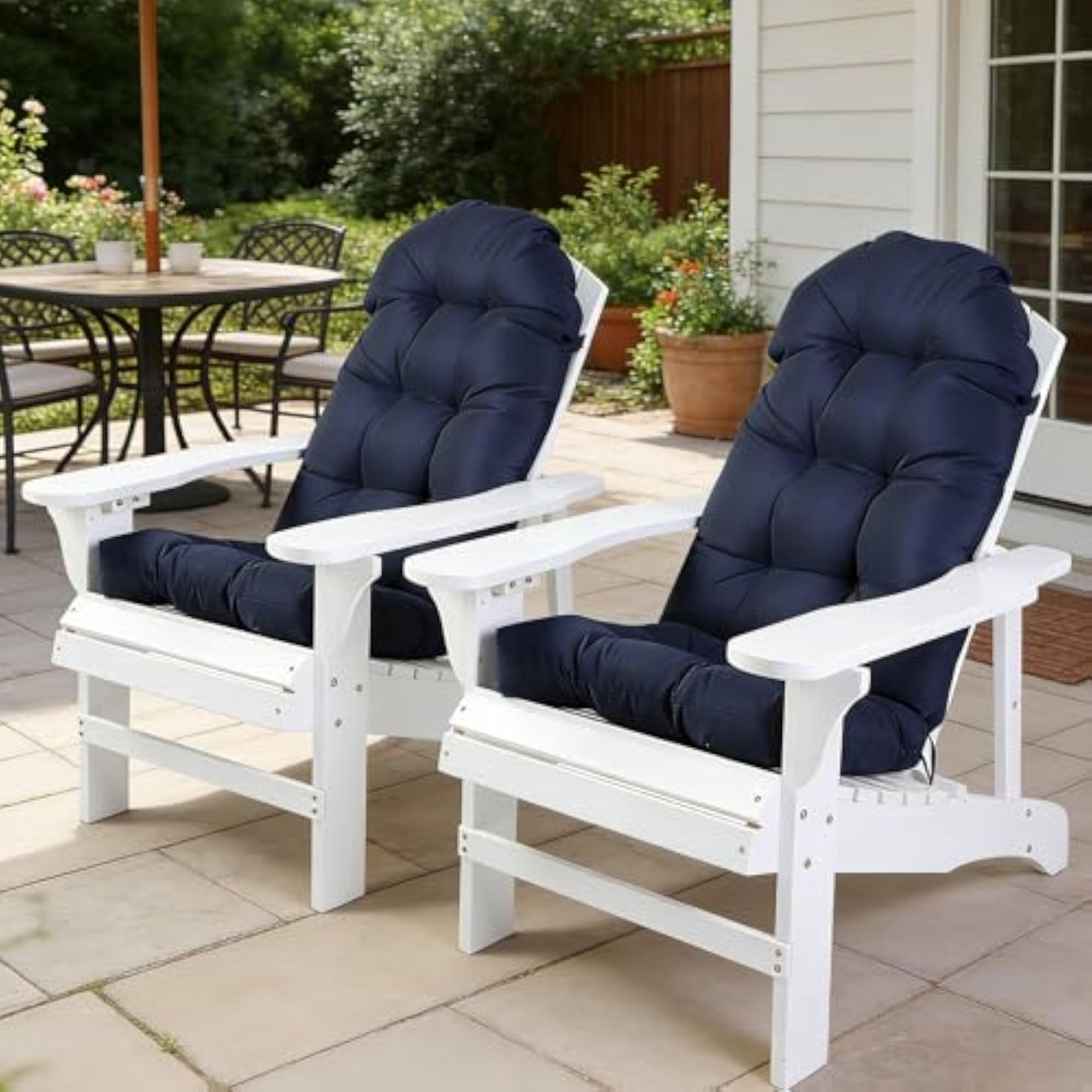 Weather Resistant Adirondack Chair Cushions, High Back