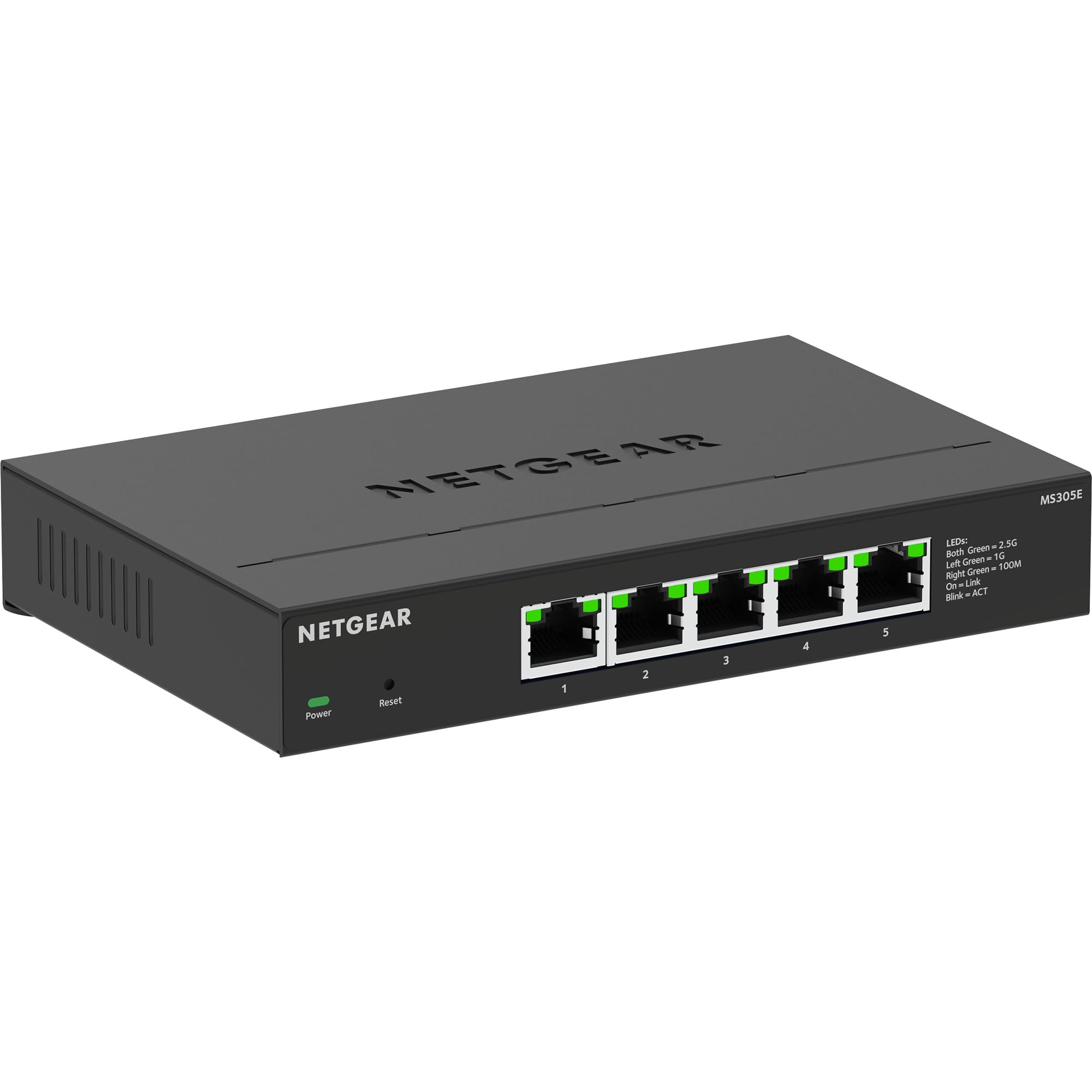 NETGEAR (MS305E) Switch Plus 5 ports Multi-Gigabit Ethernet - manageable avec 5 x 1G/2,5G, bureau ou fixation murale et protection de 5 ans
