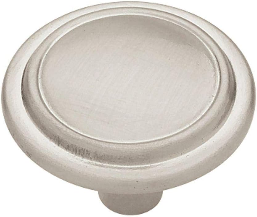 Liberty 1-1/4 in. (32 mm) Satin Nickel Top Ring Round Cabinet Knob (10-Pack)