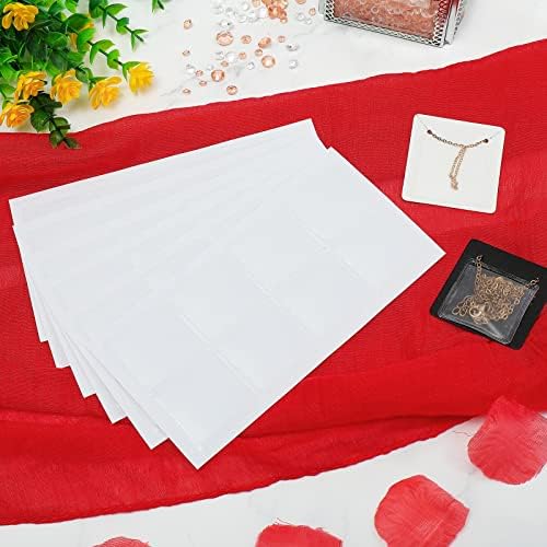 Miniatura 6 de Sureio 240 piezas de bolsa adhesiva para collar y tarjetas de exhibición de collares, embalaje de aretes, bolsa de embalaje de joyería de plástico