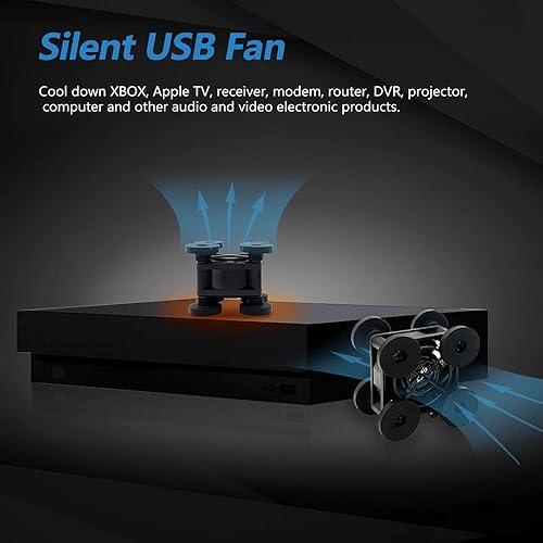 Miniatura 2 de Mini ventilador USB compacto de 1.575 in x 0.787 in, para equipo de realidad virtual, acuario, roku, enrutador, frambuesa pi, cosplay, ventilación