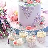 SYKYCTCY 30 Pack 21st Birthday Cupcake Toppers Glitter Twenty-one Cheers to 21 Fabulous Cupcake Picks Happy 21st Birthday Cupcake Decorations Anniversary Party Supplies Silver - Image 5