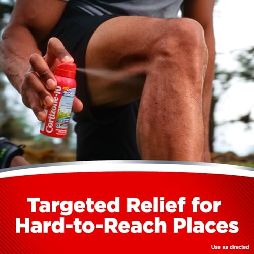 Cortizone-10 Maximum Strength Soothing Aloe Itch Relief Cooling Spray, 1% Hydrocortisone, Fast-Acting, Anti-Itch Spray for Bug Bites, Rash, Eczema, Psoriasis, Poison Ivy, Oak, Sumac, 2.7 oz 3-Pack