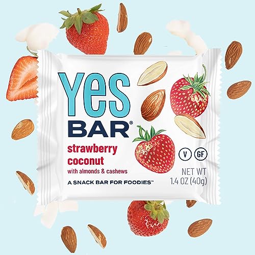 Image of YES Nut Bars - Soft Chewy Healthy Snack Bars | Made with Organic Maple Syrup - Vegan, Paleo, Gluten Free, No Refined Sugar, Dairy Free, Plant Based Protein, Low Sugar