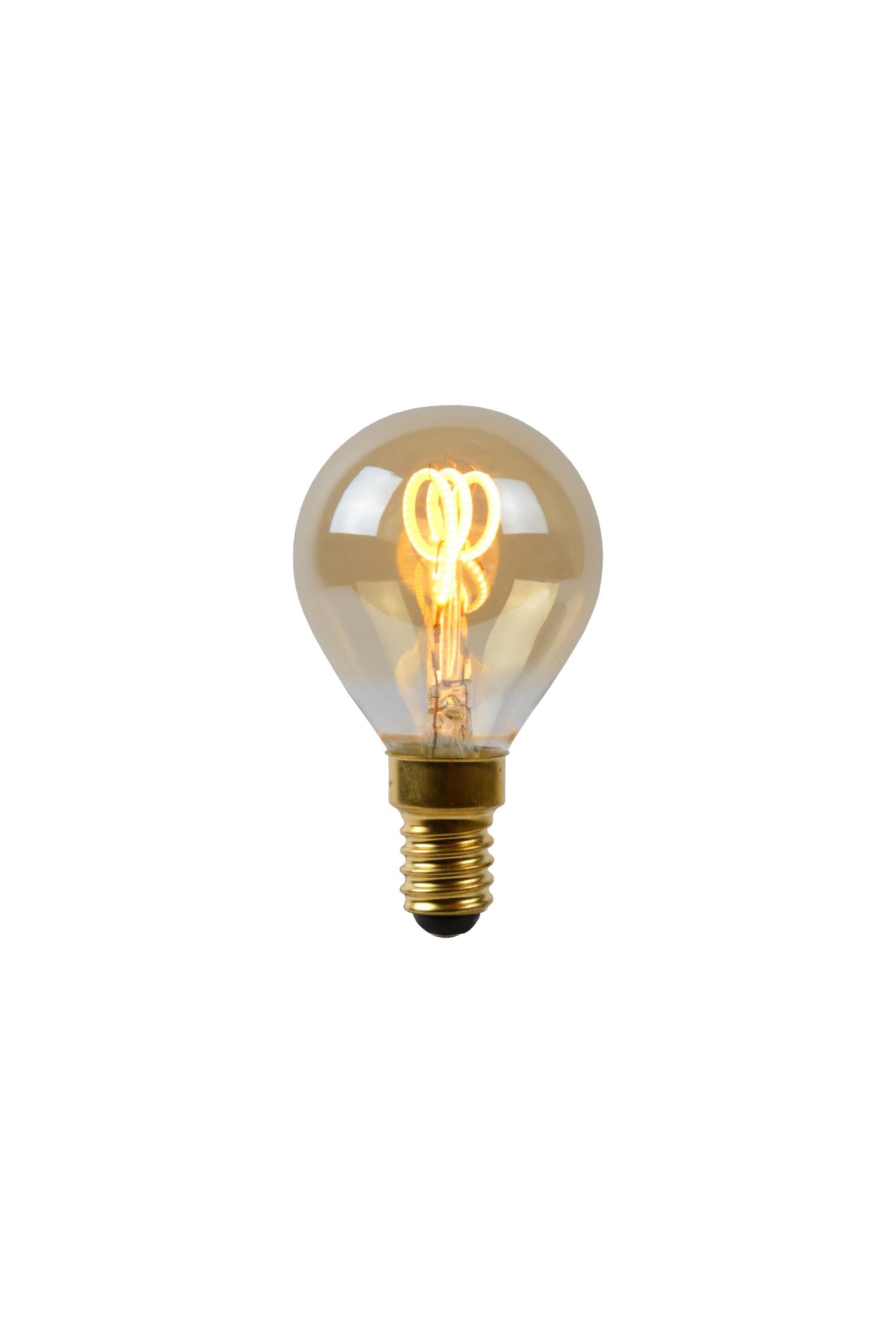 LUCIDE P45 - Glühfadenlampe - Ø 4,5 cm - LED Dim. - E14-1x3W 2200K - Amber