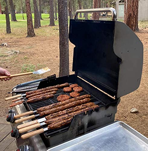 Brochettes de barbecue larges en acier inoxydable pour piques de viande