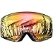 Retrospec Flume Ski Goggles for Men and Women UV Protection, Over Glasses Anti-Fog, Scratch Resistant Snow Goggles for Skiing and Snowboarding