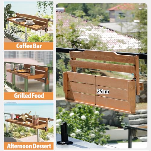 Table d'appoint pliante de qualité pour terrasse, patio et intérieur moderne - 6