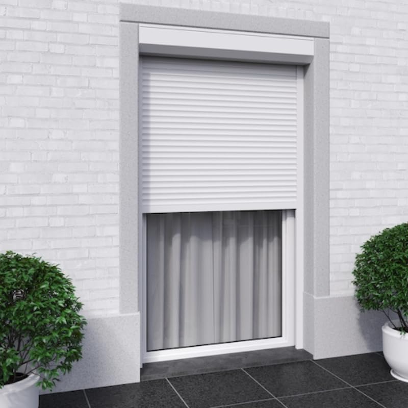 Volet Roulant ALU H170 cm x L150 cm Electrique Filaire Blanc