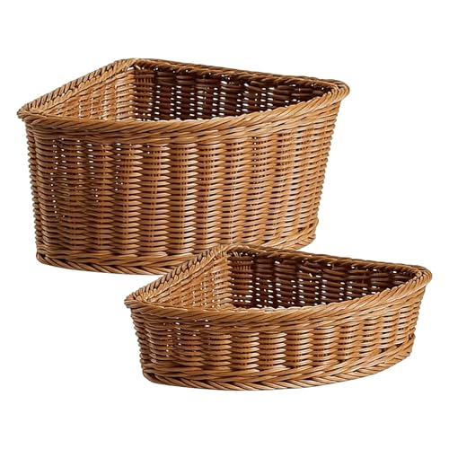 Organizador de Esquina para Almacenamiento,Cesto Organizador De Almacenamiento Para Esquinas,Cesta Triangular de Encimera - Para Armario Gabinete Cocina Baño Ducha Dormitorio Cuarto del Bebé Despensa