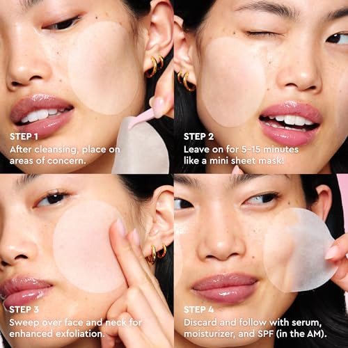 Image of Glow Recipe LHA + AHA Toner Pads - Korean Exfoliating Toner for Face - Pore Minimizer - Hydrating Toner Pads - 5 Gentle Acids, Watermelon Enzymes, Hydrating Botanicals (60 Face Pads)