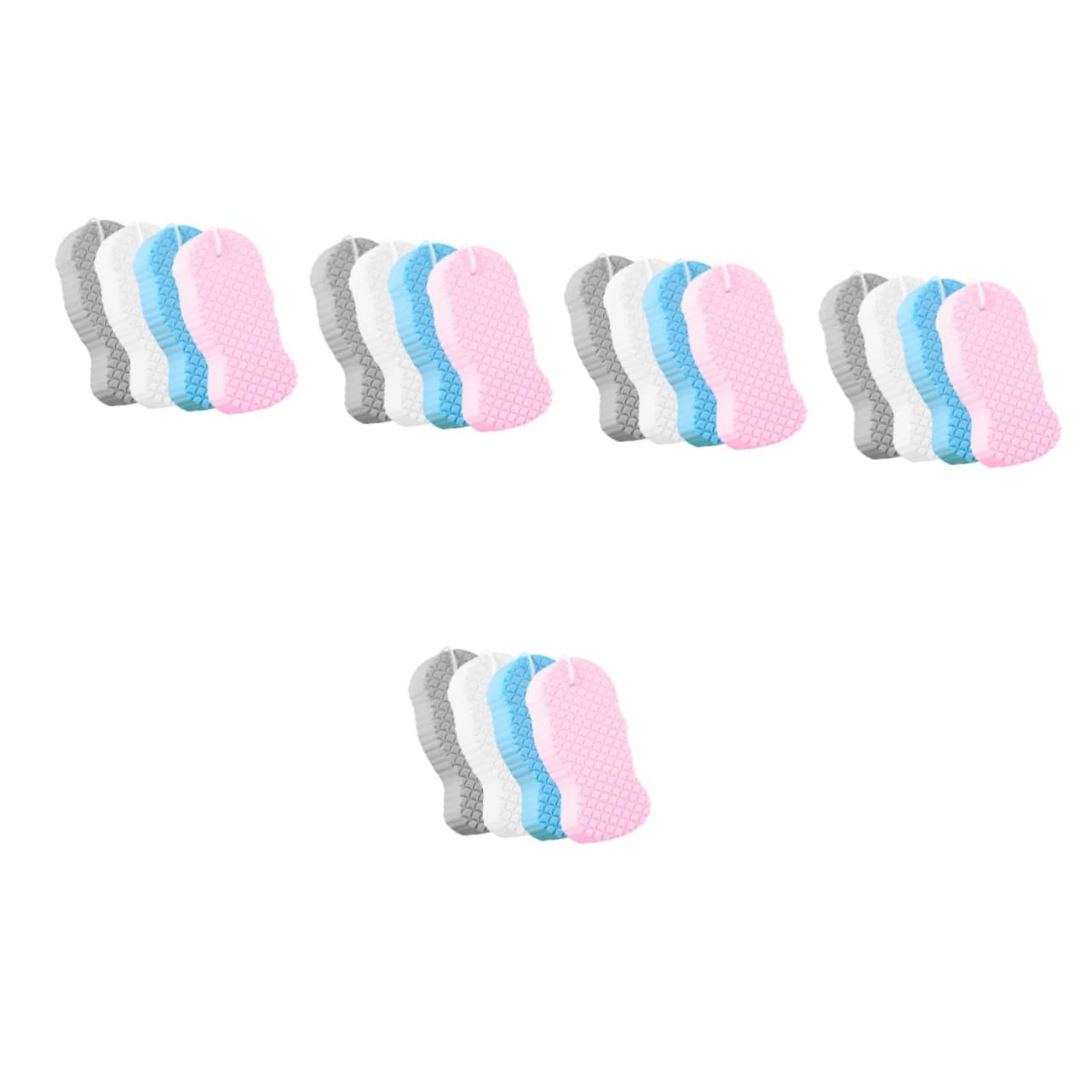 minkissy 20 esponjas de baño esponjas de limpieza para el hogar, accesorios de masaje, cepillo de esponja para baño, herramienta de portátil, esponja para baño, suministro de bebé, toalla de