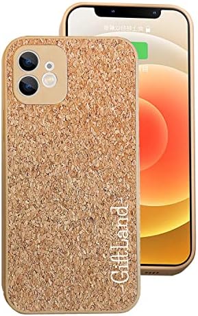 Wood Case for iPhone Quercus Cork Case Eco Friendly Comfortable Touch iPhone Case Thermal Performance Shockproof 360°Protection Real Quercus Wood for iPhone 12 iPhone 13 6.1 inch (iPhone 12)