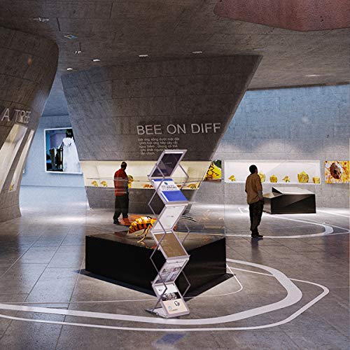 Huazi Foldable Magazine Rack Brochure Stand Catalog Literature Rack Portable 6 Pockets With Carrying Bag For Trade Show Exhibitions Office Retail Store #TOP5