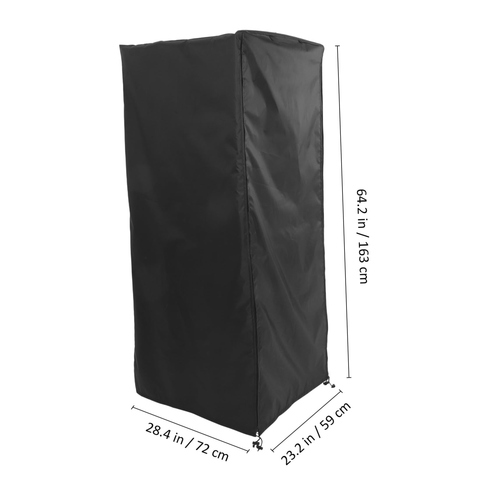 Copritelo per Carrelli Porta Teglie in Tessuto Oxford Nero Copertura Protettiva per Scaffali Panificazione con Chiusura Cerniera Protezione Completa per Panifici e Ristoranti