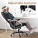 NEO CHAIR Ergonomic Office Desk Gaming Computer Chair Executive High Back Support Flip-up Arms Adjustable Height Swivel Rolling Wheels Comfy PU Leather for Home (Black)
