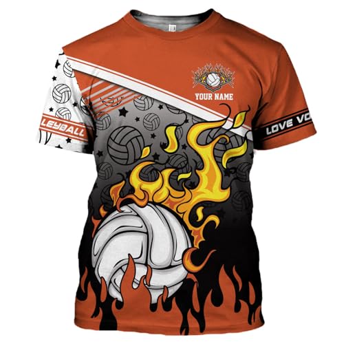 MAPrints Personalized Volleyball Shirt, Volleyball 3D Tshirt for Men & Women, Volleyball Uniform, Shirt for Volleyball Lover (Volleyball 30)