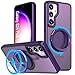 DAWEIXEAU Hülle für Galaxy S24 Plus,Kompatibel mit MagSafe 360° Drehbare magnetische Ring Ständer Stoßfeste HandyHülle für Samsung Galaxy S24 Plus (Violett) Galaxy günstig Kaufen-DAWEIXEAU Hülle für Galaxy S24 Plus,Kompatibel mit MagSafe 360° Drehbare magnetische Ring Ständer Stoßfeste HandyHülle für Samsung Galaxy S24 Plus (Violett)
