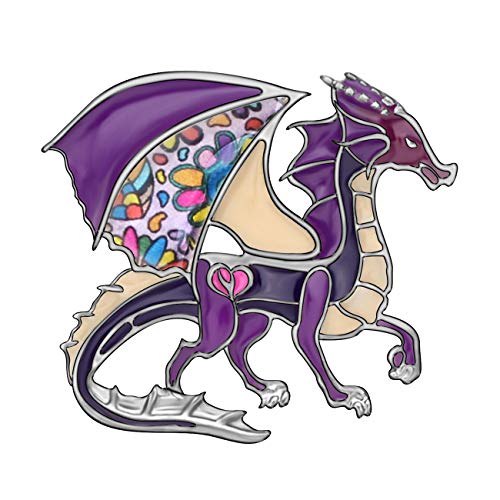 Image of WEVENI Alloy Fantasy Dinosaur Dragon Brooch Enamel Pins for Women Lady Girl Fashion Jewelry Gift