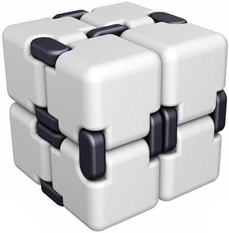 Amazon 無限キューブ 任意の方向と角度から回転でき ストレス消し 悪習に改善して おもちゃ マジック シルバー マジック 手品 おもちゃ