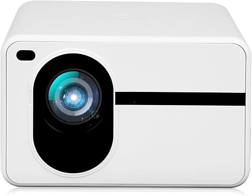 CROSEAU Proyector, proyector Bluetooth nativo 1080P, pantalla de 200 pulgadas, proyector de película portátil para exteriores de 10000L, compatible