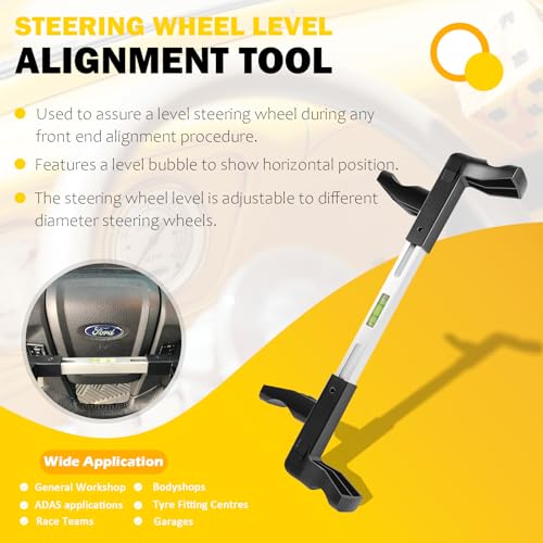 Image of Steering Wheel Level Alignment Tool Fit for Most Steering Wheels With an Internal Diameter 170-250mm + 280-340mm, Spring-Loaded Steering Wheel Holder Level (Double Side)