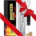 Mountain Grillers Pellet Smoker Tube 5-Hour Smoke Tube Generator for Hot & Cold Smoking Grill - BBQ Grill Stick Made From Heavy-Duty Rustproof Stainless Steel 12-Inc) Includes Hanging Hook & Cleaning