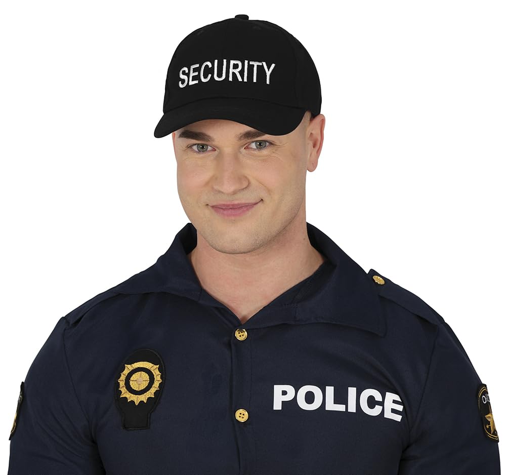 FIESTAS GUIRCA | Charleston Headband - Fancy Dress Accessory for Police Costume Parties, Halloween and Carnival - Ideal for Cosplay - Unisex Adult - Black