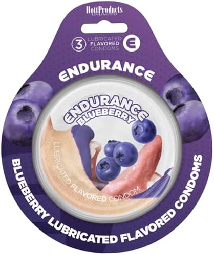 Adiva - Condones con sabor a arándanos - 3 unidades (paquete de 1) lubricados, contorneados