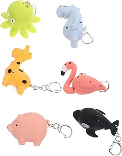 Outanaya 6pcs Animal Keychain Nurses Gifts Nurse Keychain Nurse Flashlight Mini Flashlight Keychain LED Flashlight Key Ring Pediatric Nurse Accessories Nurse Key Ring Key Ring Light Nurse
