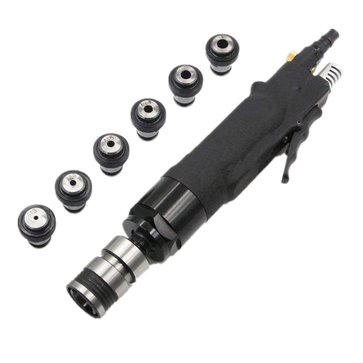 MXBAOHENG M3-M12 Pneumatic Tapping Machine Air Drill Tapper for Universal Flexible Arm Portable for Using Chuck Size: M3,M4,M5,(M6),M8,M10,M12 (250rpm)