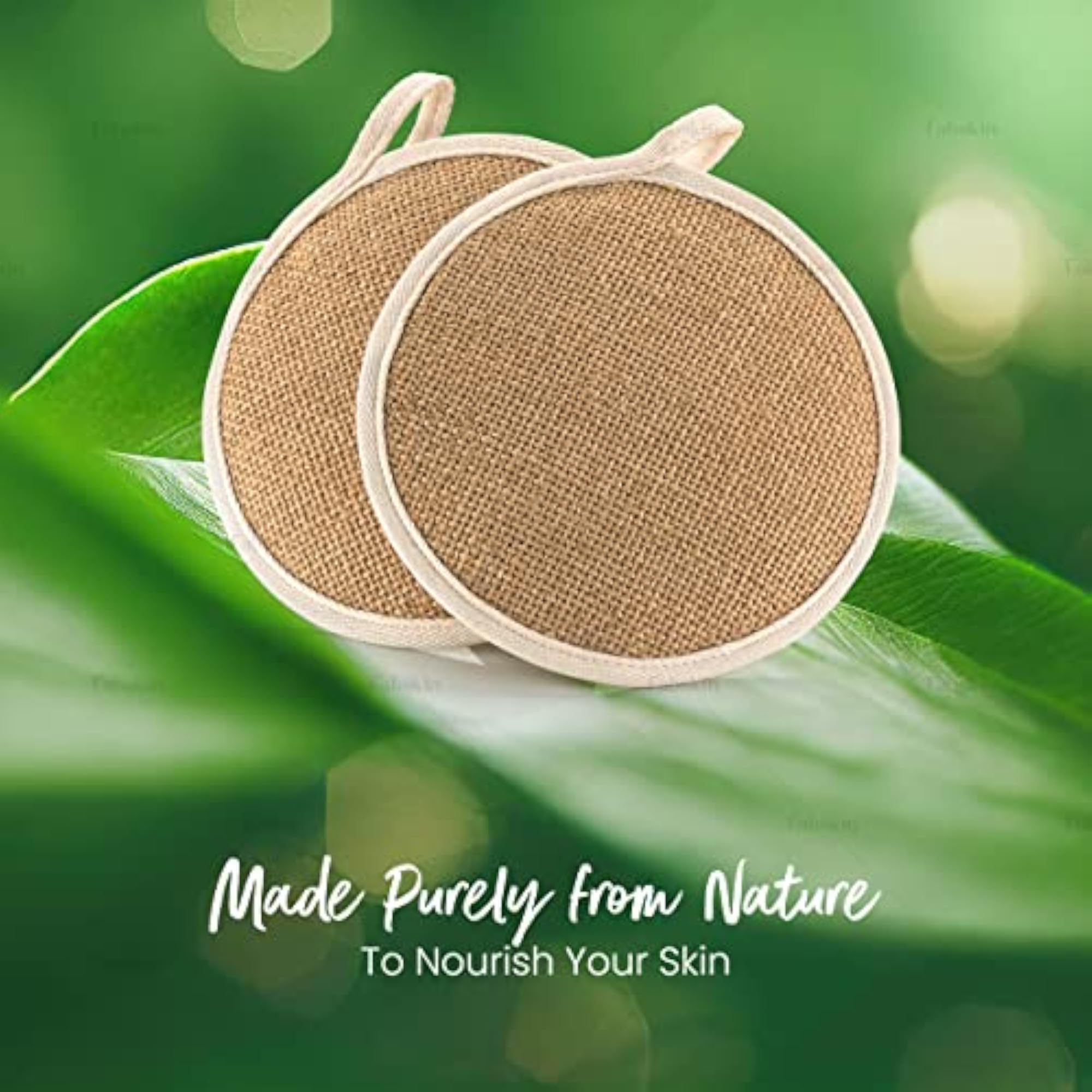 Natural Organic Jute Fabric Bath Scrubber for Men & Women