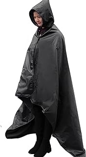 DUKUSEEK DUKUSEEK Hooded Stadium Blanket, Waterproof Windproof Outdoor Fleece Blanket - Large (79x56), Portable, Wearable, Warm for Outdoor Camping, Picnic, Stadium, Sports, Beach, Concerts, Car, Dogs…