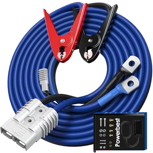 Heavy Duty Jumper Cables - 1 Gauge 30 Feet 900Amp Automotive Booster Jumper Cables with 175A Battery...