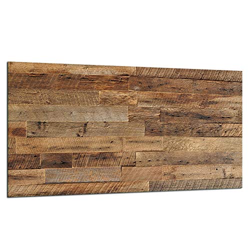 QTA | Plaque de recouvrement pour cuisinière, 90 x 52 cm, 1 pièce, en verre, pour cuisinières électriques, à induction, protection anti-éclaboussures, planche à découper en bois